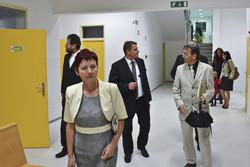 Ogled prenovljene šole. Ogledala sta si jo tudi v.d. generalnega direktorja Direktorata za investicije na MIZKŠ Andrej Vihtelič (desno) ter podžupan Robert Polnar (levo)